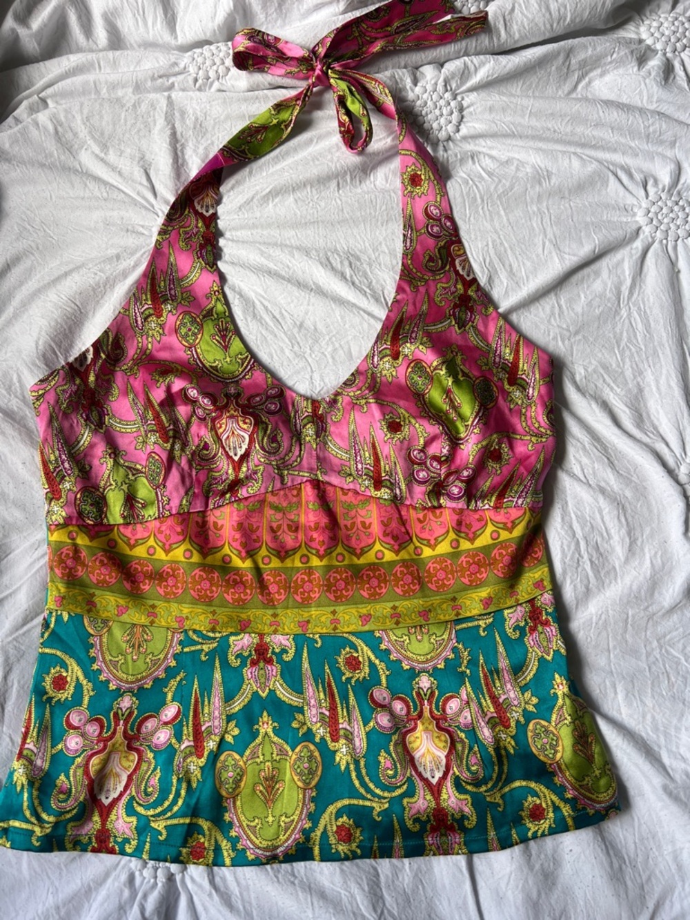 Vintage 90’s silk Halter Top